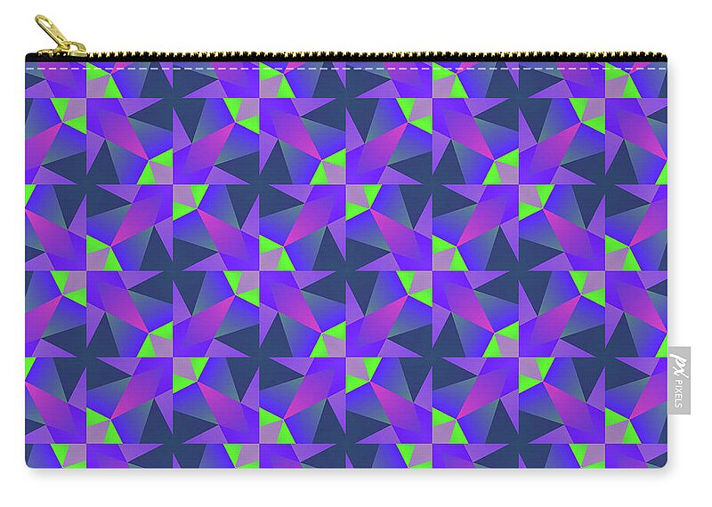 Patterns Zip Pouch featuring the digital art Geometric Designer Pattern 2546 by Philip Preston