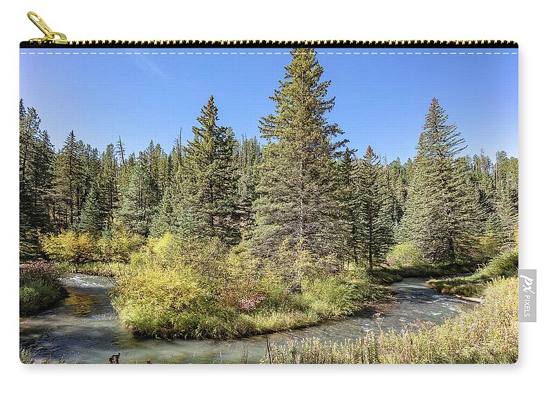 Bike Trail South Dakota Zip Pouch featuring the photograph George S. Mickelson trail section 4 by Chris Spencer