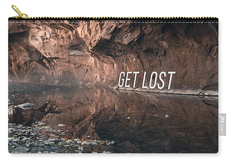 Desert Zip Pouch featuring the photograph Get Lost by Carmen Kern