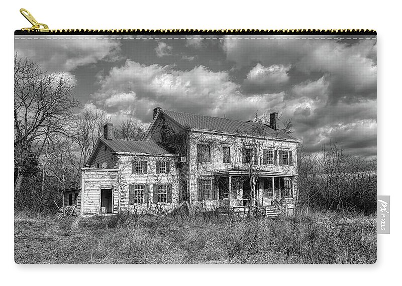 Voorhees Farm Zip Pouch featuring the photograph Ghost House by David Letts