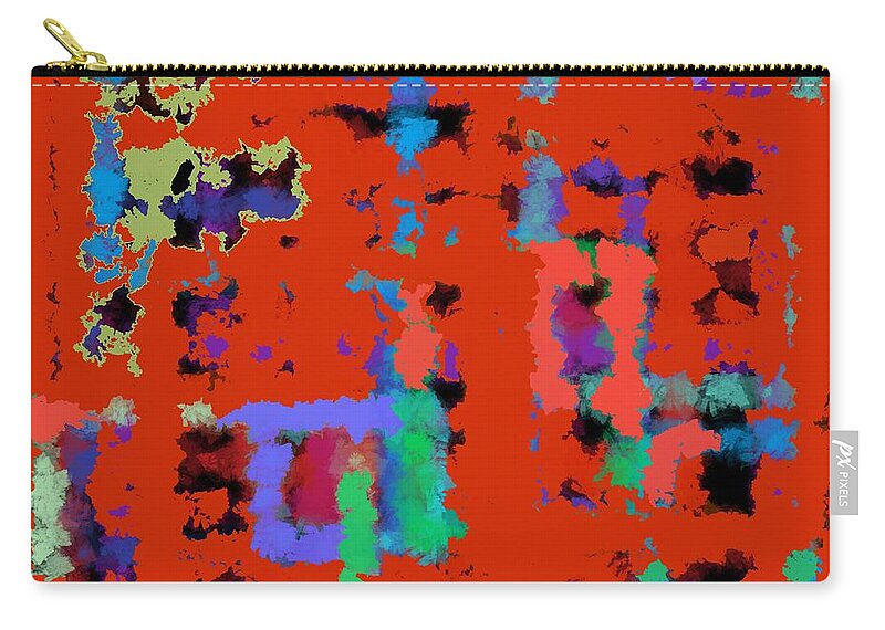 Ghosts In The Wall Zip Pouch featuring the digital art Ghosts in the Wall by Ruth Harrigan