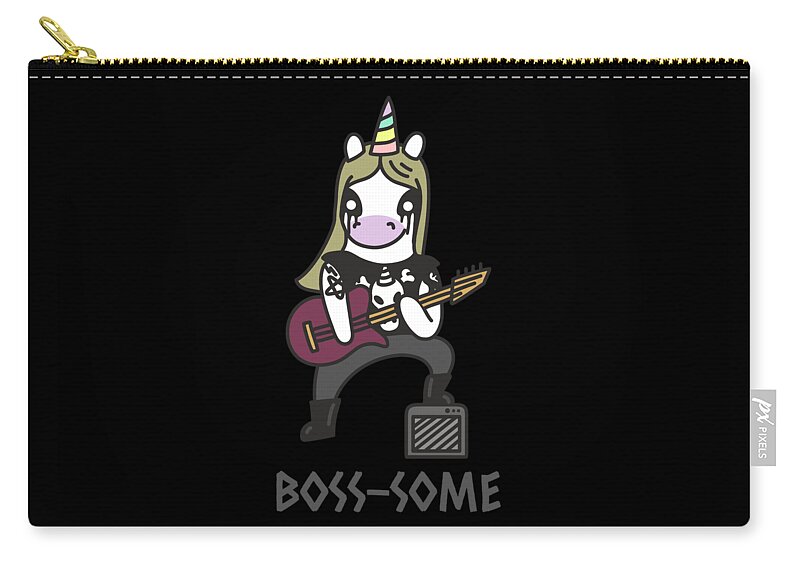 Christmas 2023 Zip Pouch featuring the digital art Gift for Boss Boss-Some Awesome by Flippin Sweet Gear