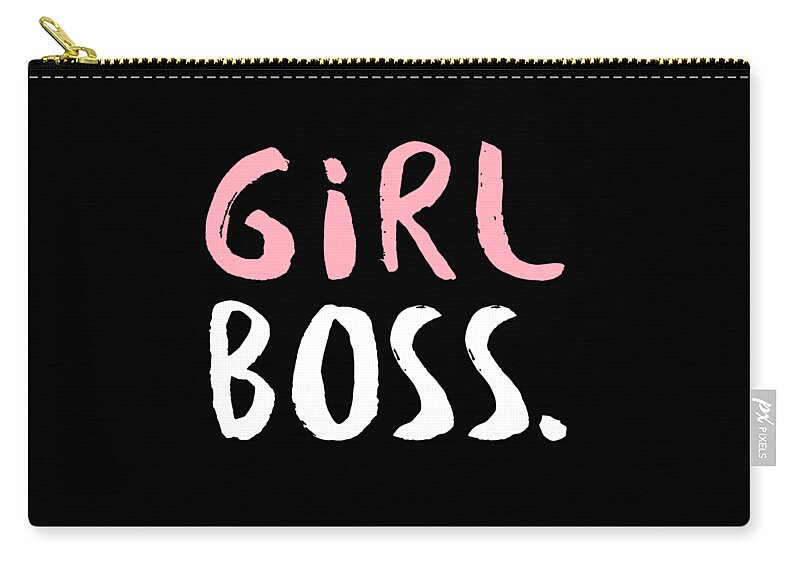 Entrepreneur Carry-all Pouch featuring the digital art Girl Boss by Jacob Zelazny