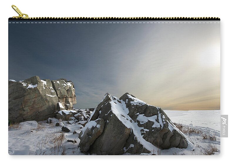 2019-11-07 Zip Pouch featuring the photograph Glacial Erratic 02 by Phil And Karen Rispin