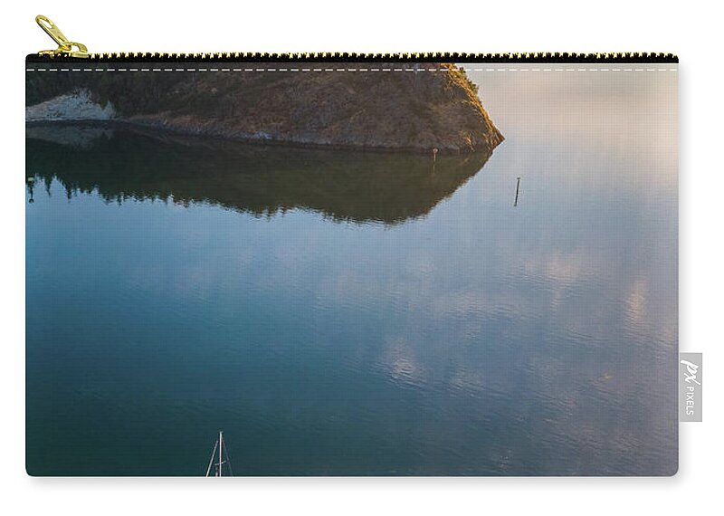 Sailboat Carry-all Pouch featuring the photograph Glassy Calm by Michael Rauwolf