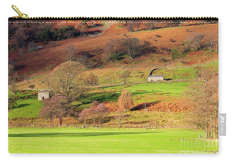 Glencoyne Zip Pouch featuring the photograph Glencoyne Valley in Lake District National Park by Louise Heusinkveld