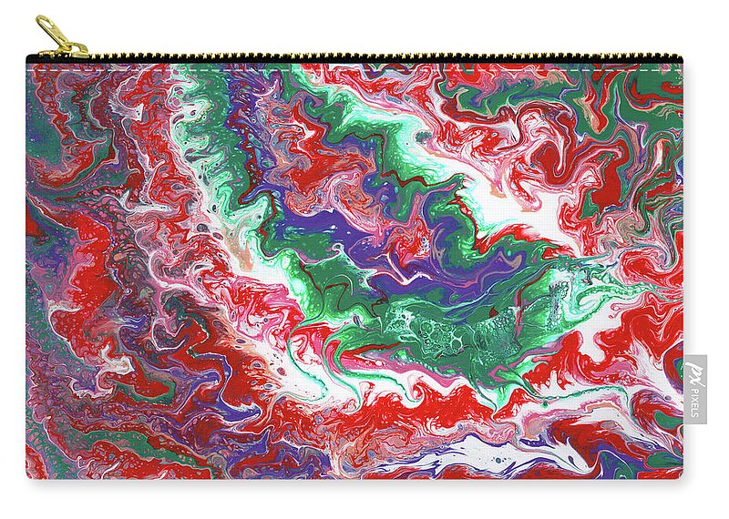 Acrylic Zip Pouch featuring the painting Glimpses by Tessa Evette