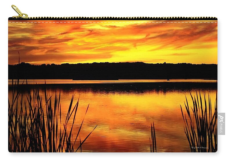 Sunset Carry-all Pouch featuring the photograph Glorious Sunset by Mary Walchuck