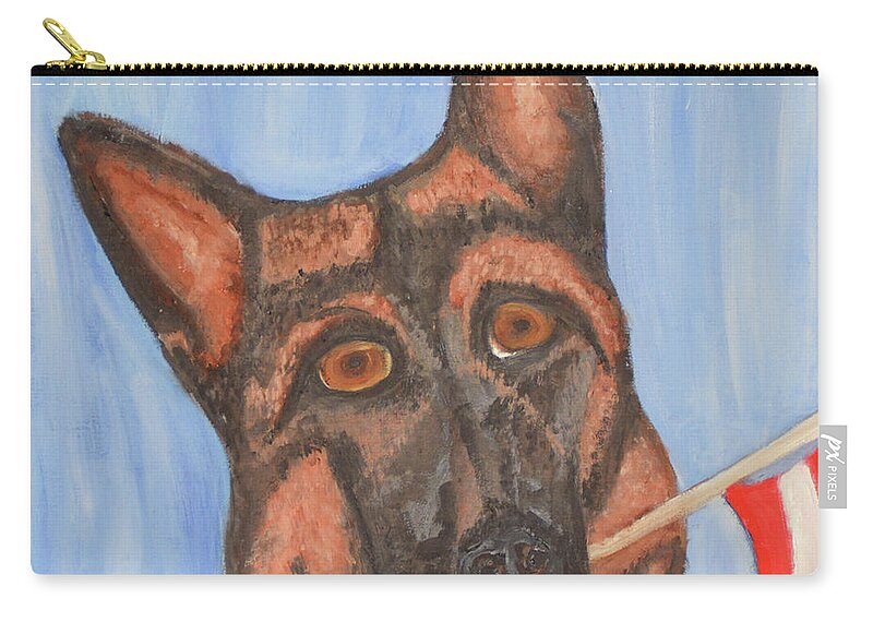 Dogs Zip Pouch featuring the painting Glory by Anita Hummel