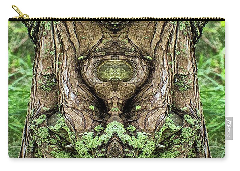 Pareidolia Zip Pouch featuring the photograph Gnarled Cedar Pareidolia by Constantine Gregory