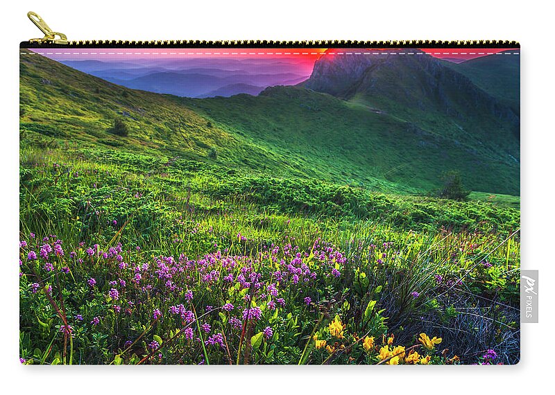 Balkan Mountains Carry-all Pouch featuring the photograph Goat Wall by Evgeni Dinev