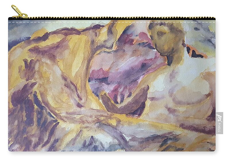 Masterpiece Paintings Zip Pouch featuring the painting Gods of Olympus by Enrico Garff