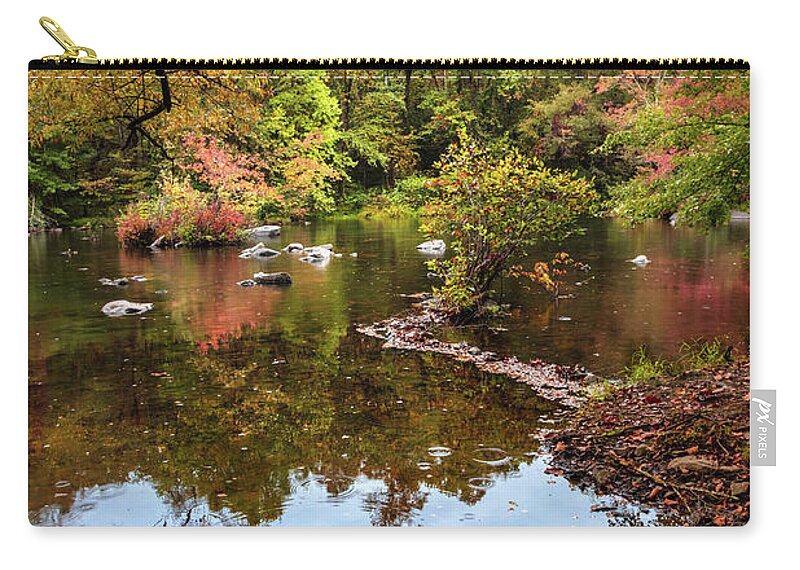 Carolina Zip Pouch featuring the photograph Going Full Circle into Fall II by Debra and Dave Vanderlaan