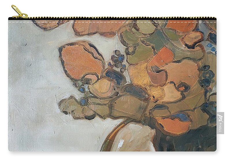 Still Life Carry-all Pouch featuring the painting Gold Bouquet by Sheila Romard