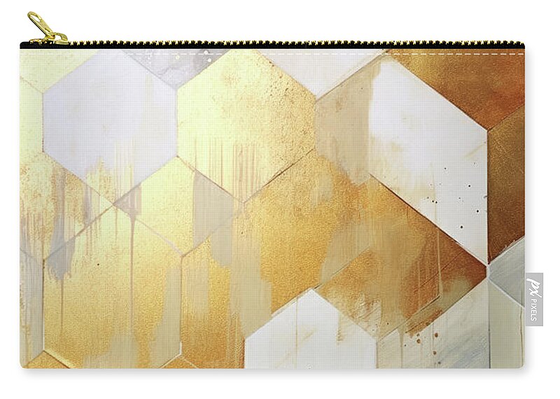 Gold Dust Zip Pouch featuring the painting Gold Dust by Tina LeCour