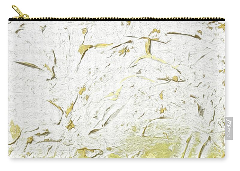 Abstract Zip Pouch featuring the painting Gold of the Land by Linda Bailey