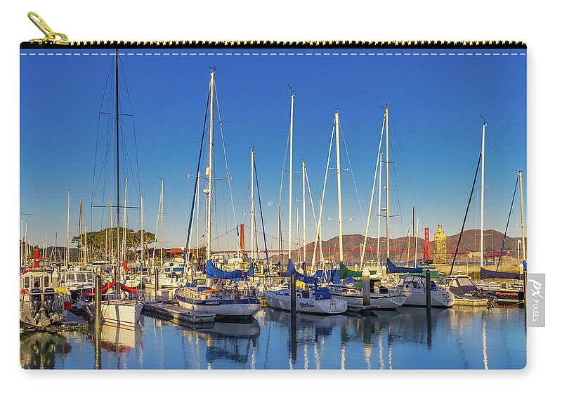 Berths Zip Pouch featuring the photograph Golden Gate Yacht Club by Jerry Fornarotto