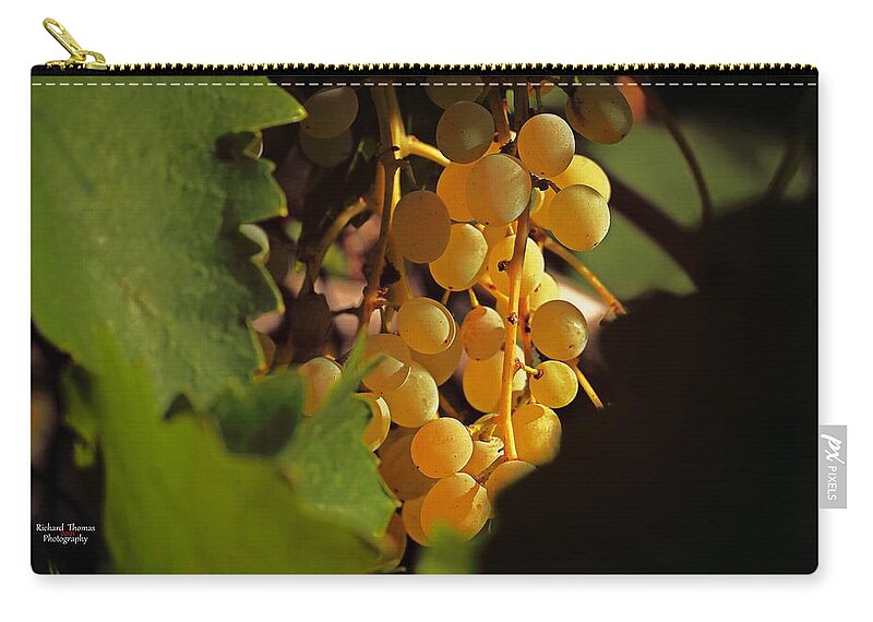 Fruit Zip Pouch featuring the photograph Golden Grapes by Richard Thomas