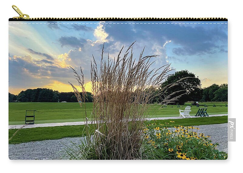 Lakelands Golf And Country Club Zip Pouch featuring the photograph Golden Hour Approaching by Jill Love