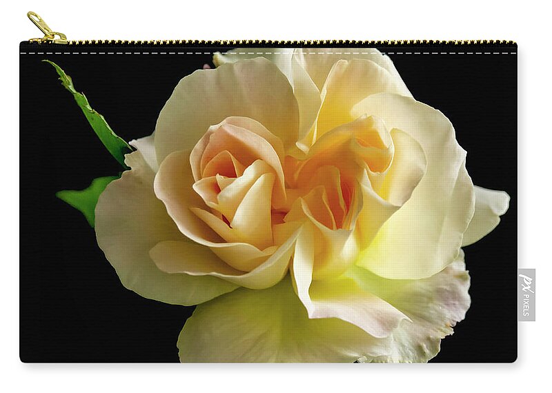 Flower Carry-all Pouch featuring the photograph Golden Rose by Cathy Kovarik
