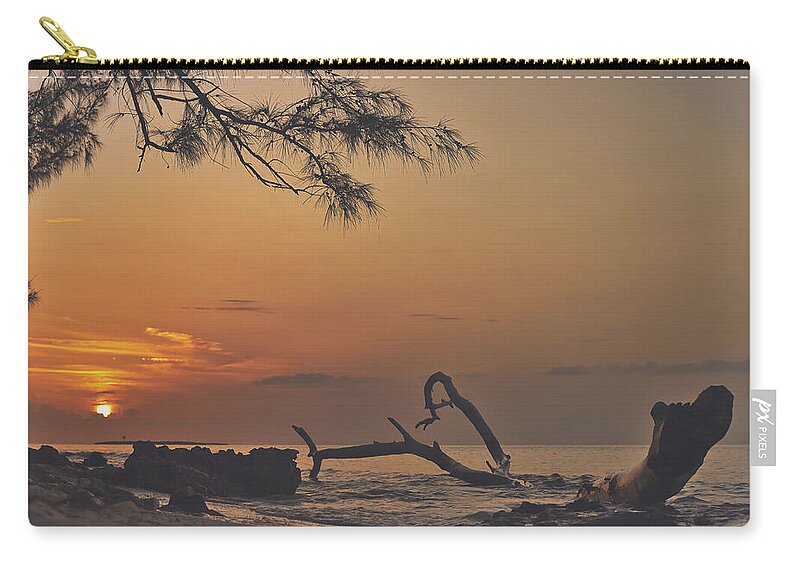Sunset Art Zip Pouch featuring the photograph Golden Sandz by Gian Smith