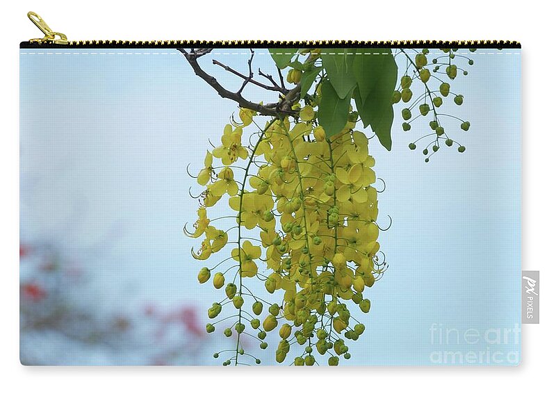 Flower Zip Pouch featuring the photograph Golden Shower by On da Raks