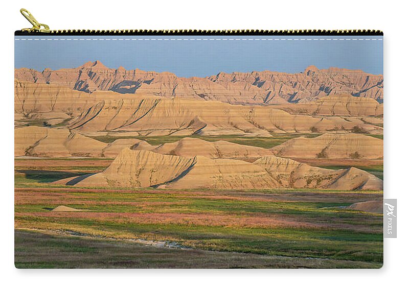 Badlands National Park Zip Pouch featuring the photograph Good Morning Badlands I by Patti Deters