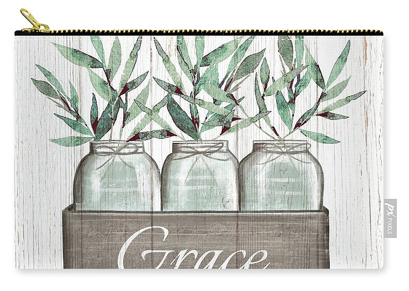 Grace Zip Pouch featuring the painting Grace by Elizabeth Robinette Tyndall