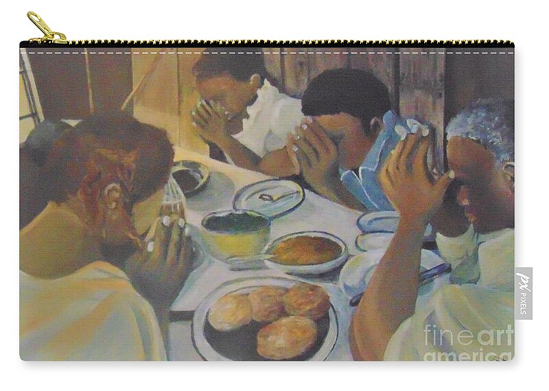 African American Carry-all Pouch featuring the painting Grace by Saundra Johnson