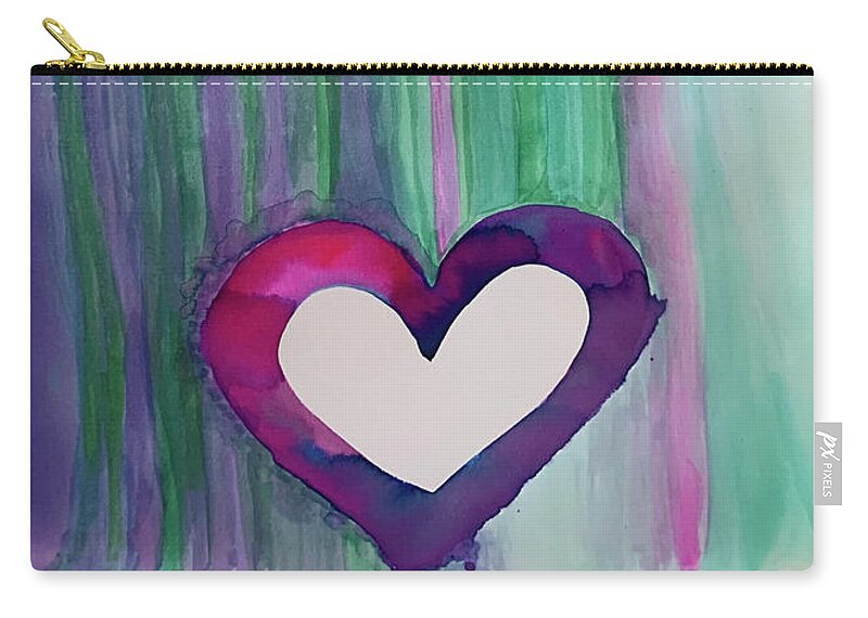 Vibrant Carry-all Pouch featuring the painting Grace Streaming by Sandy Rakowitz