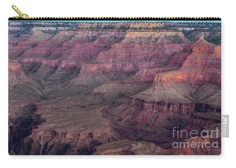 South Rim Grand Canyon Zip Pouch featuring the photograph Grand Canyon South Rim at Dawn 2 to 1 Ratio by Aloha Art