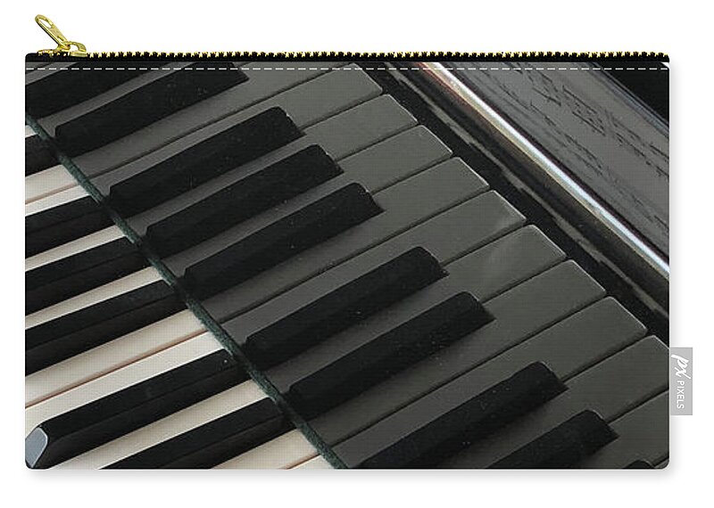 Piano Zip Pouch featuring the photograph Grand Reflections Keyboard by Catherine Ludwig Donleycott