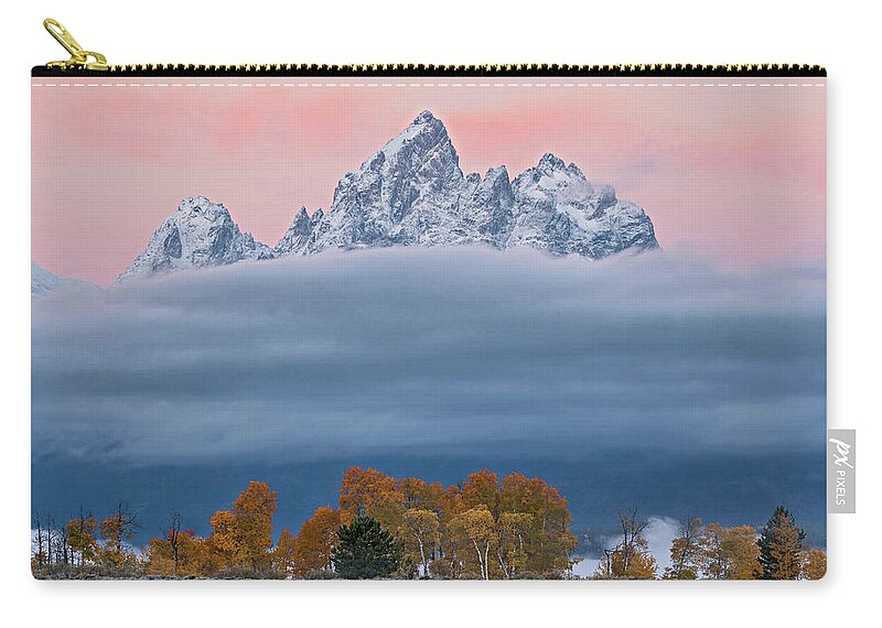 Grand Tetons Carry-all Pouch featuring the photograph Grand Teton Color by Wesley Aston