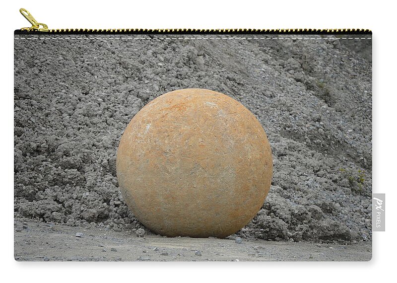 Granit Xhaka Zip Pouch featuring the photograph Granite Ball by Thomas Schroeder