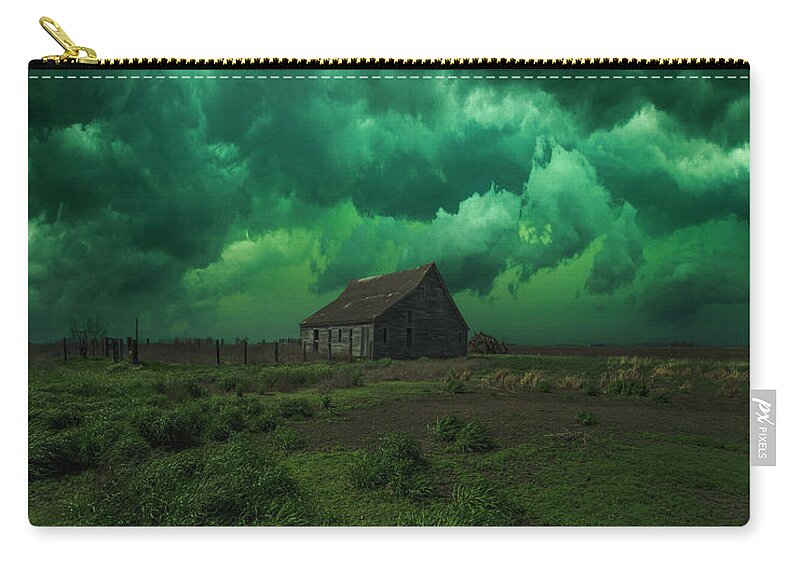 Severe Weather Zip Pouch featuring the photograph Grassroots by Aaron J Groen