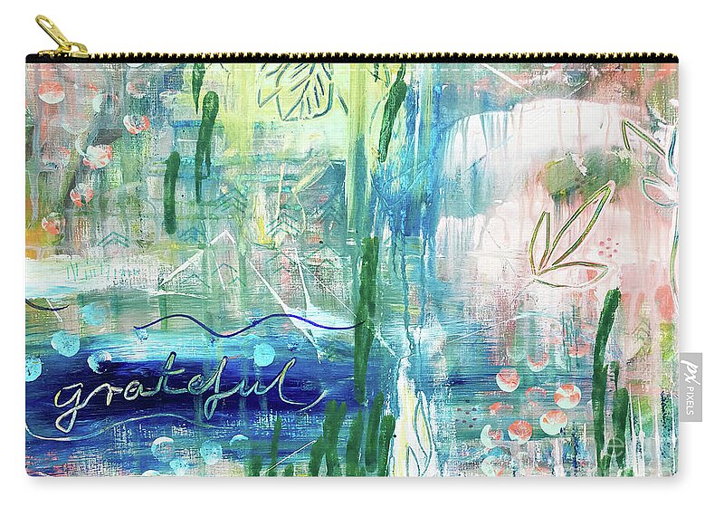 Grateful Carry-all Pouch featuring the painting Grateful by Claudia Schoen