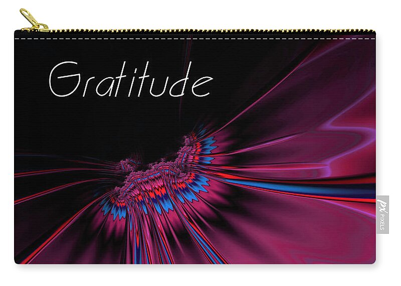 Fractal Carry-all Pouch featuring the digital art Gratitude #15 by Mary Ann Benoit