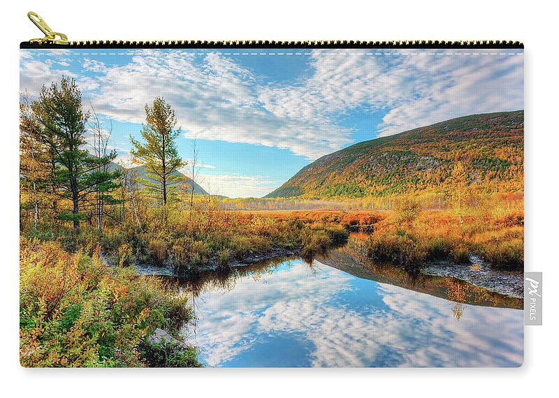 Acadia National Park Zip Pouch featuring the photograph Great Meadows 6636 by Greg Hartford