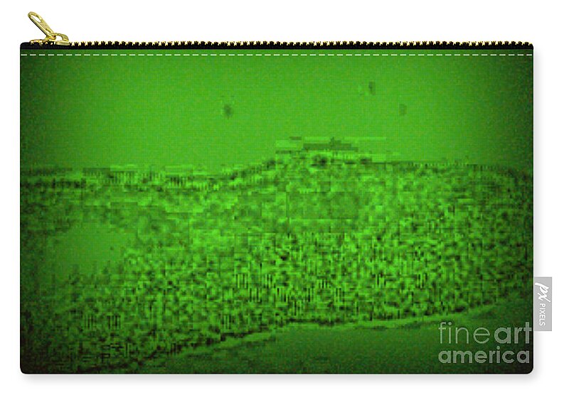 Green Zip Pouch featuring the digital art Green Finger by Kari Myres