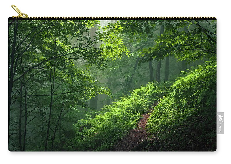 Mountain Carry-all Pouch featuring the photograph Green Forest by Evgeni Dinev