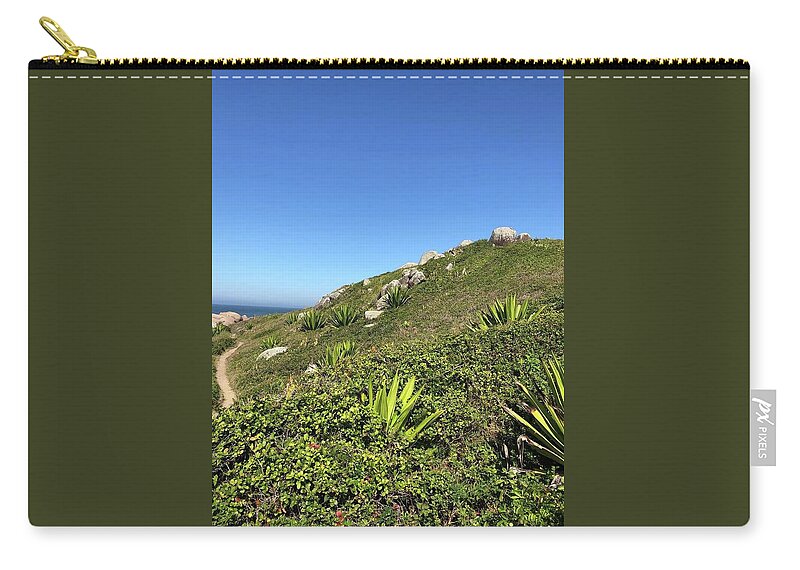 Brazil Zip Pouch featuring the photograph Green landscape by Bettina X