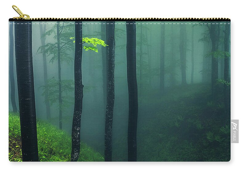 Balkan Mountains Carry-all Pouch featuring the photograph Green Mist by Evgeni Dinev