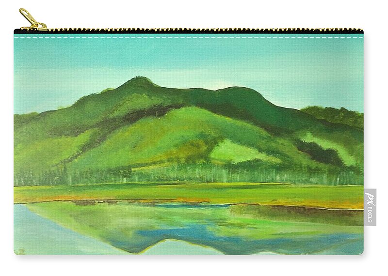 Landscape Zip Pouch featuring the painting Green Mountain N,H, # 262 by Donald Northup