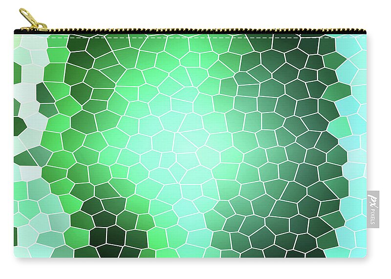 Green Zip Pouch featuring the digital art Green Skin by Melinda Firestone-White