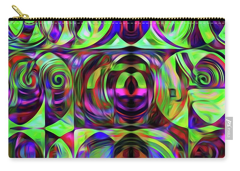 Photography Zip Pouch featuring the photograph Green. The Painting Mirror by Leigh Smith