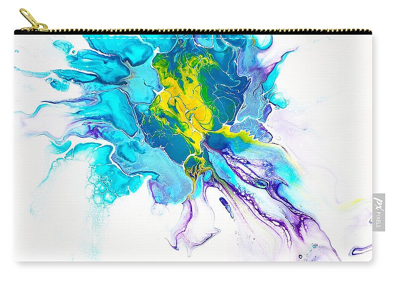 Abstract Carry-all Pouch featuring the painting Green Turtle by Christine Bolden