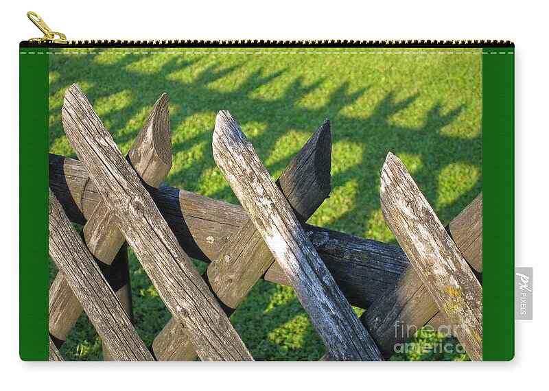 Fence Zip Pouch featuring the photograph Greener on the Other Side by Ann Horn