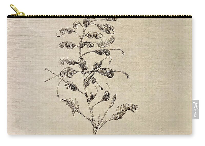 Grevillea Zip Pouch featuring the painting Grevillea by Franci Hepburn