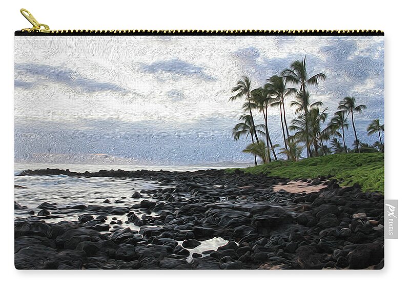 Hawaii Carry-all Pouch featuring the photograph Grey Sunset Painting by Robert Carter