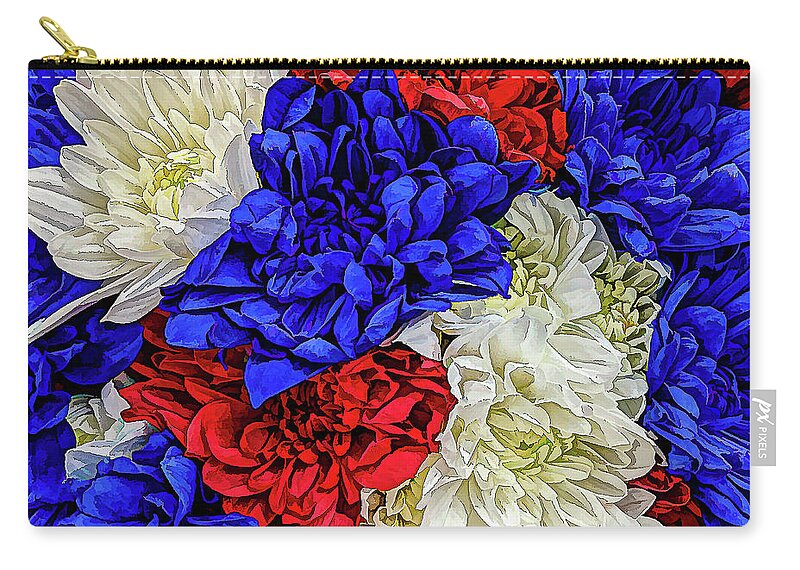 Flowers Zip Pouch featuring the photograph Grocery Flowers July by Georgette Grossman